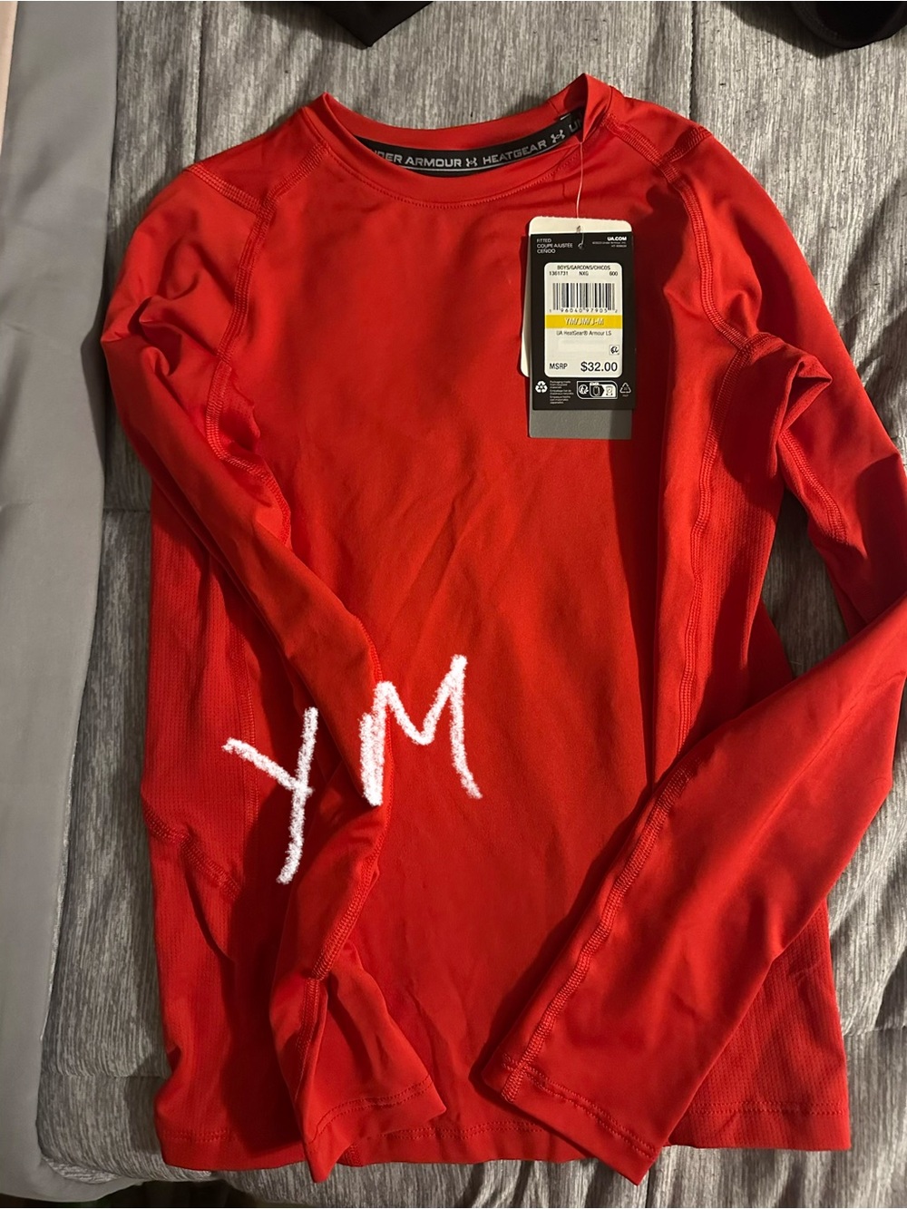 Under Armour Red Long-Sleeve HeatGear Performance Shirt